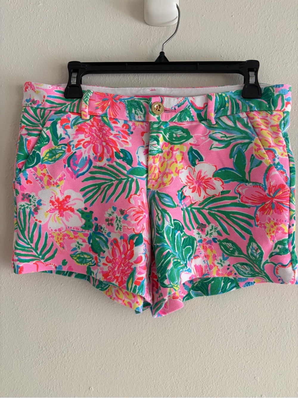 Lilly Pulitzer Pink Tropical Floral Cotton Shorts